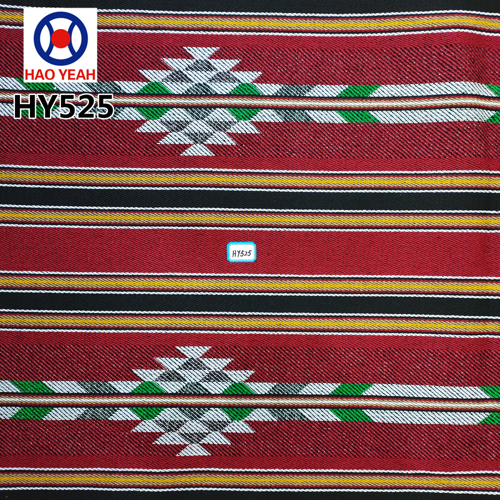 Arabischer Stil Sadu Polyester Baumwollgarn gefärbt Jacquard Stoff für Sofa und Tasche
